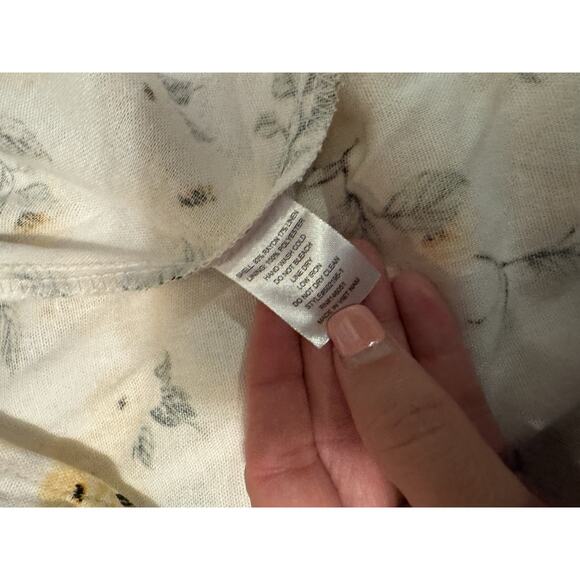 Monteau Dress Womens Floral Midi Linen Blend Tank Beach Bohemian Floral Sz:Med - Picture 10 of 10